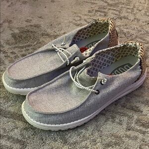 Hey Dude Women’s Light Gray Slip-On Loafers